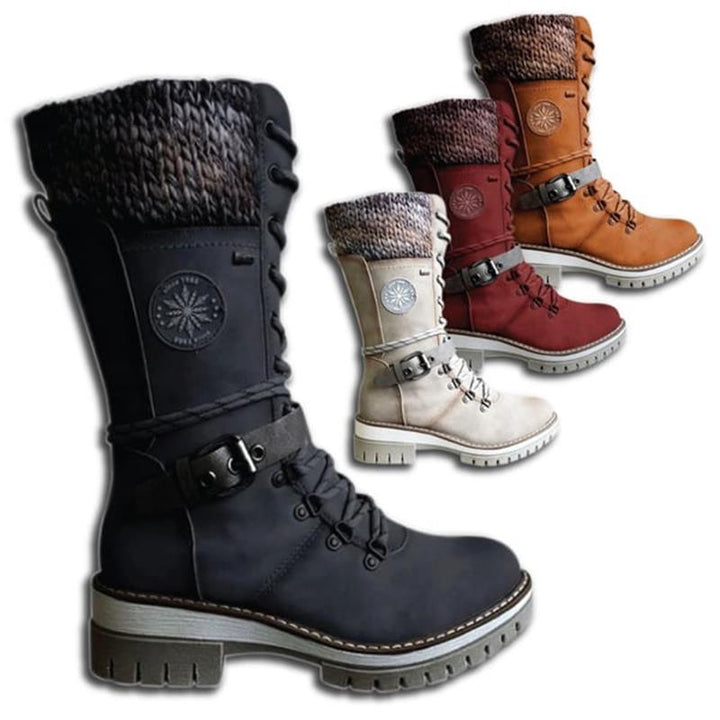 FrostLuxe™ - Waterproof Lace-Up Calf-Length Boots