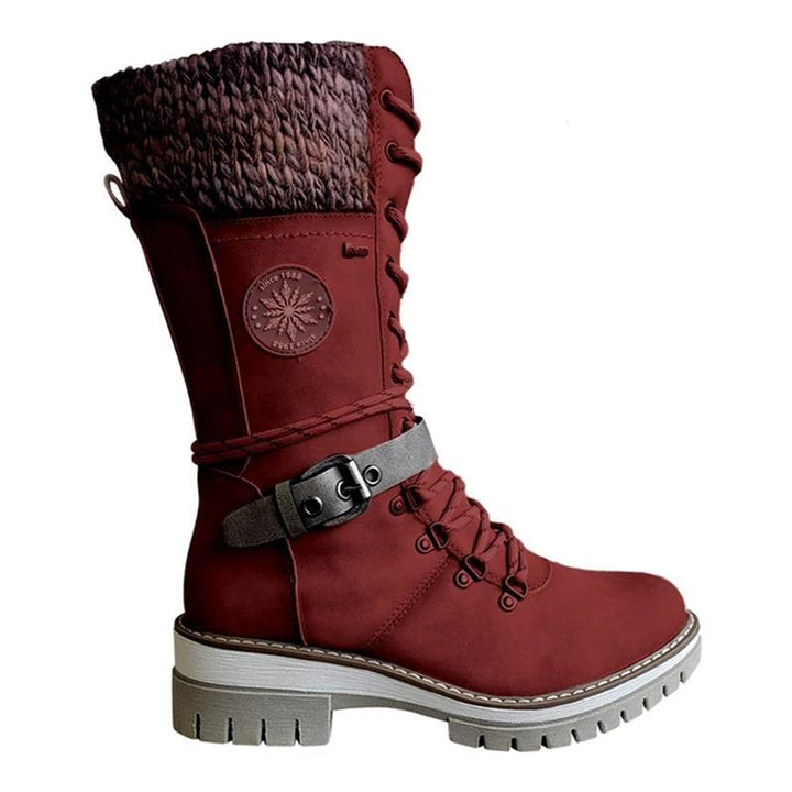 FrostLuxe™ - Waterproof Lace-Up Calf-Length Boots