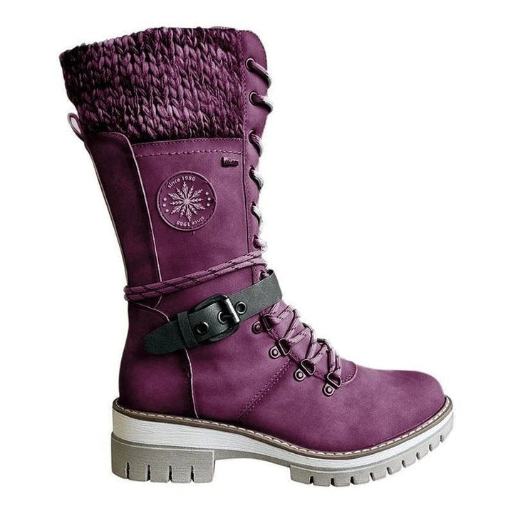 FrostLuxe™ - Waterproof Lace-Up Calf-Length Boots