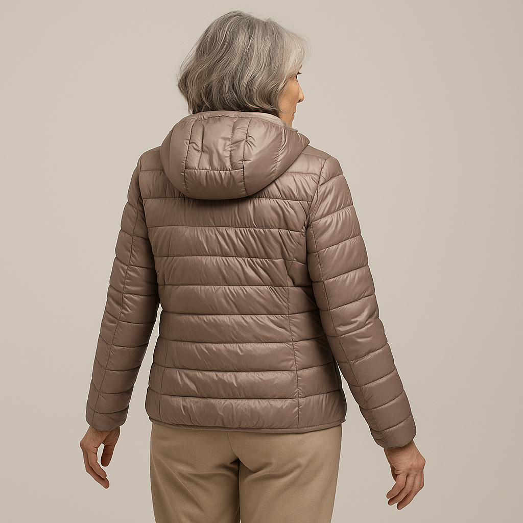 Ella™ | Hooded Puffer Jacket - Champagne