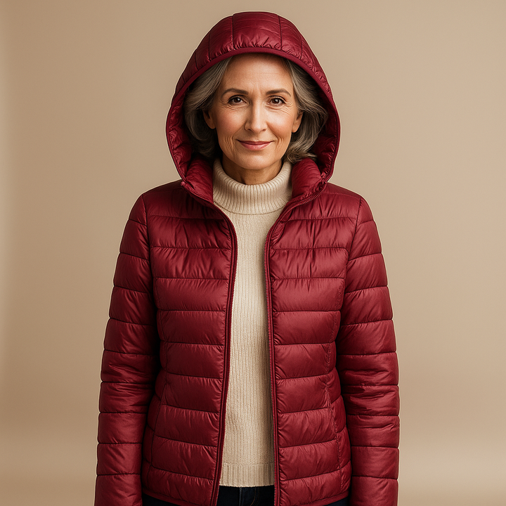 Madison™ | Hooded Puffer Jacket - Burgundy