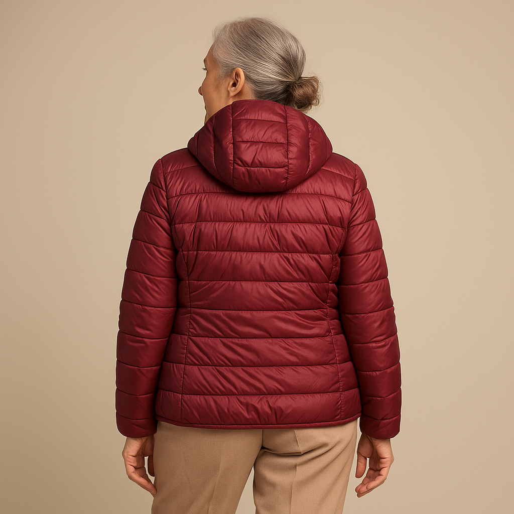 Madison™ | Hooded Puffer Jacket - Burgundy