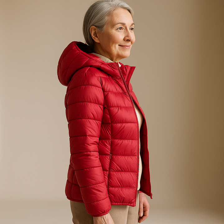 Grace™ |  Hooded Puffer Jacket - Red