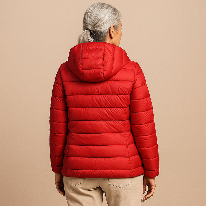 Grace™ |  Hooded Puffer Jacket - Red