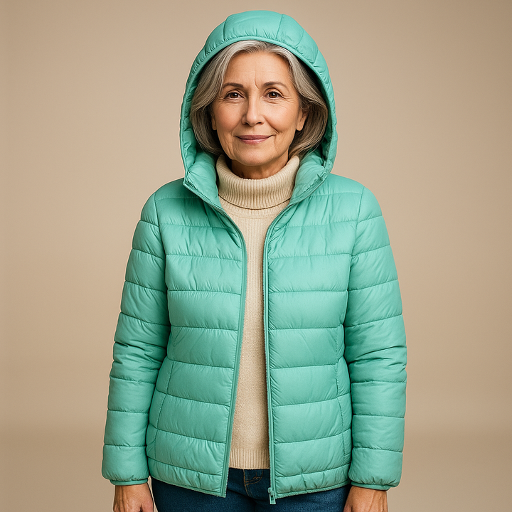 Olivia™ | Hooded Puffer Jacket - Light Blue
