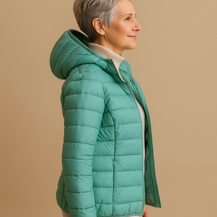 Olivia™ | Hooded Puffer Jacket - Light Blue