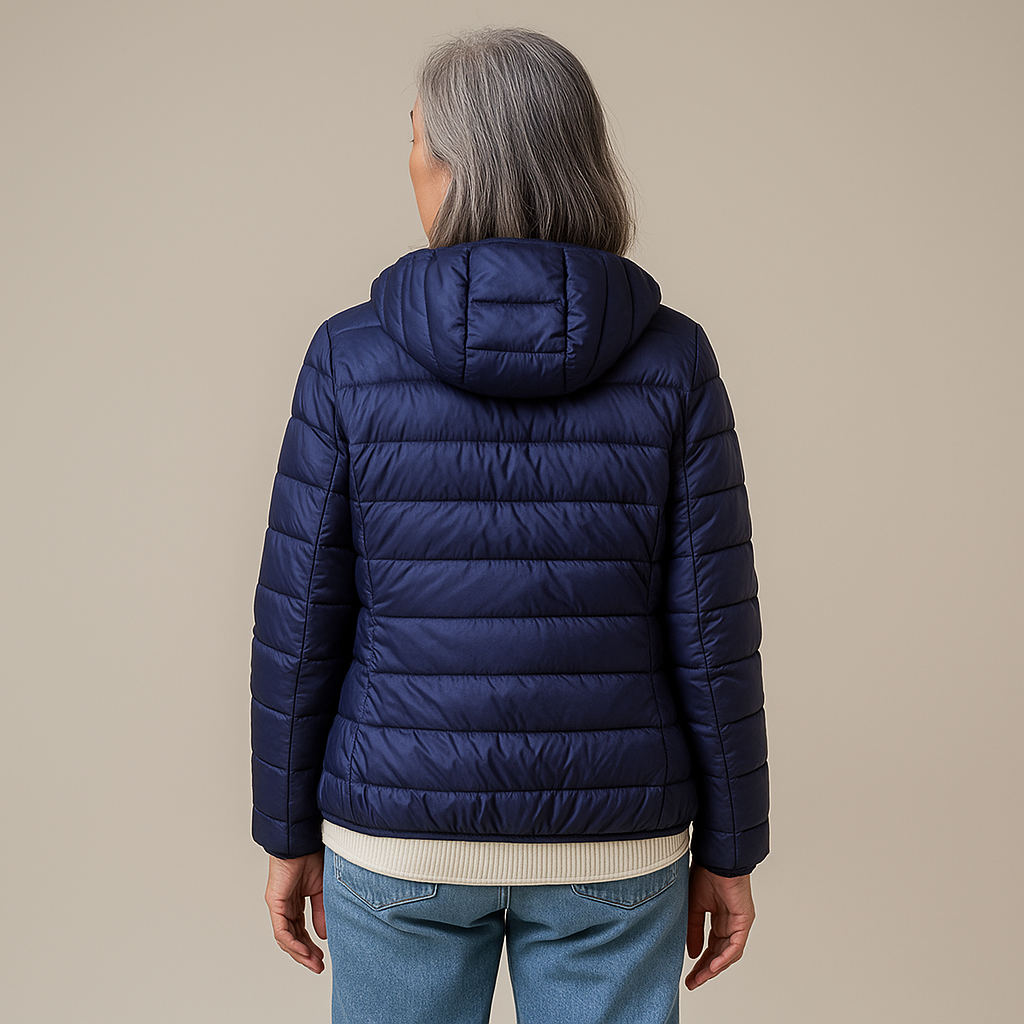 Hannah™ | Hooded Puffer Jacket - Dark Blue
