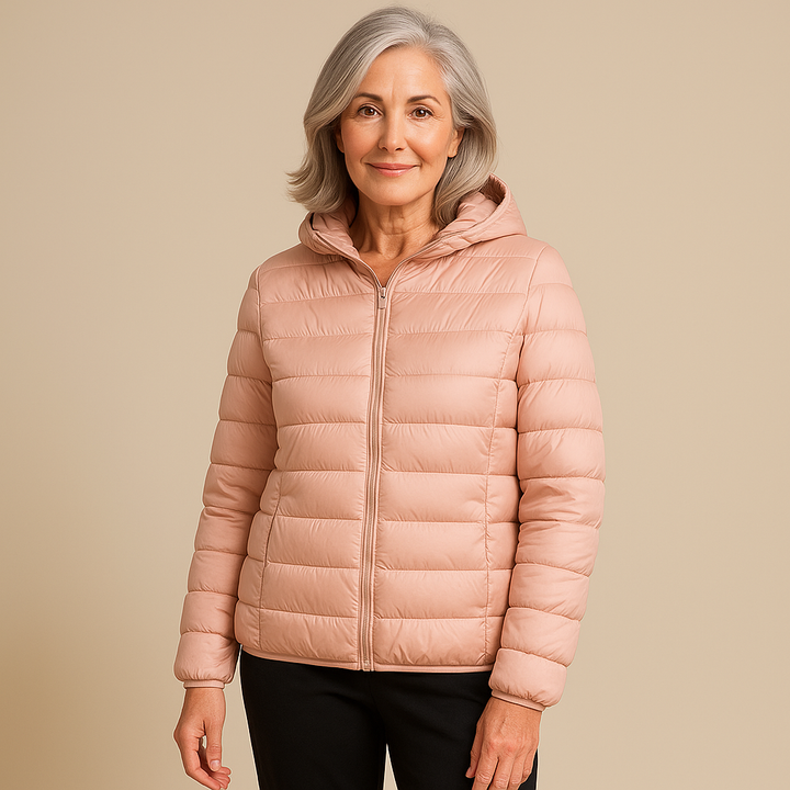 Ava™ | Hooded Puffer Jacket - Light Pink