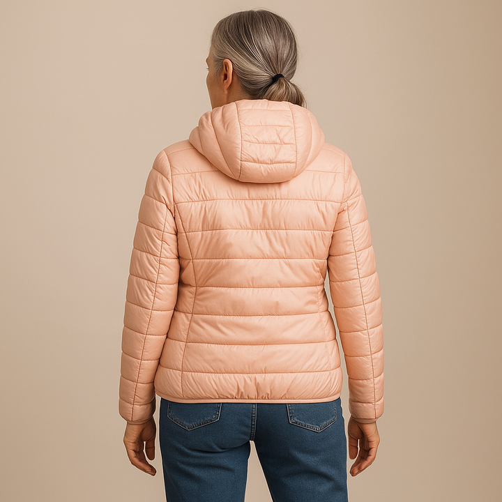 Ava™ | Hooded Puffer Jacket - Light Pink