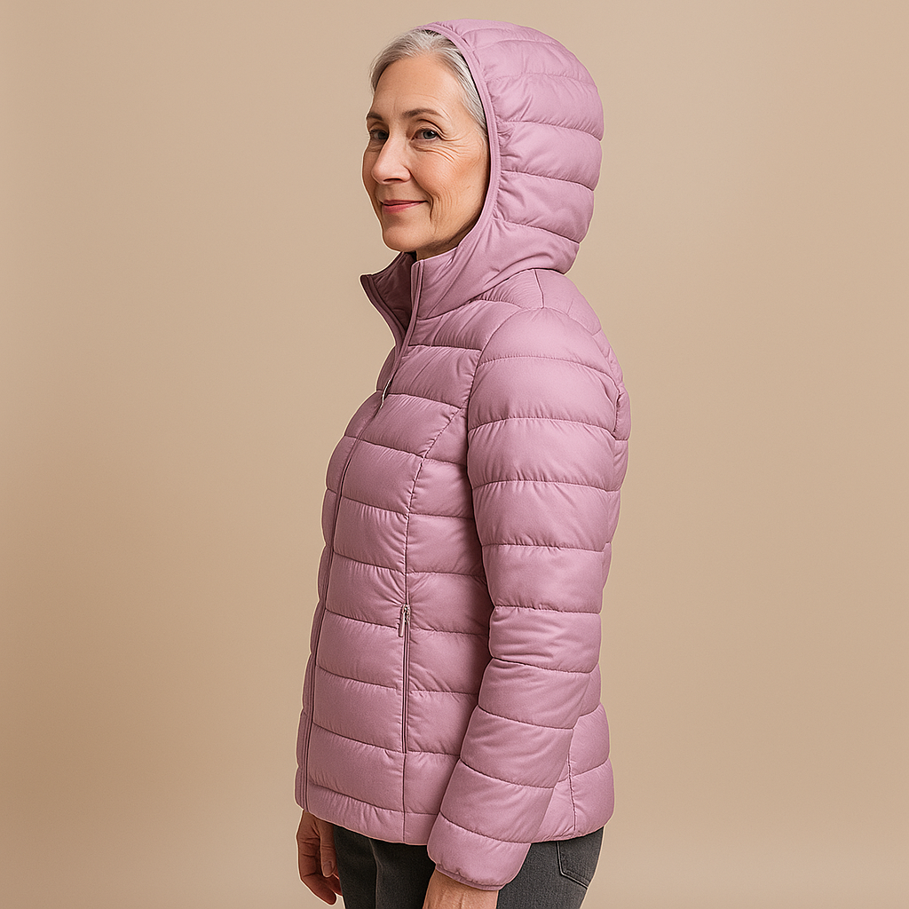 Evelyn™ | Hooded Puffer Jacket - light purple