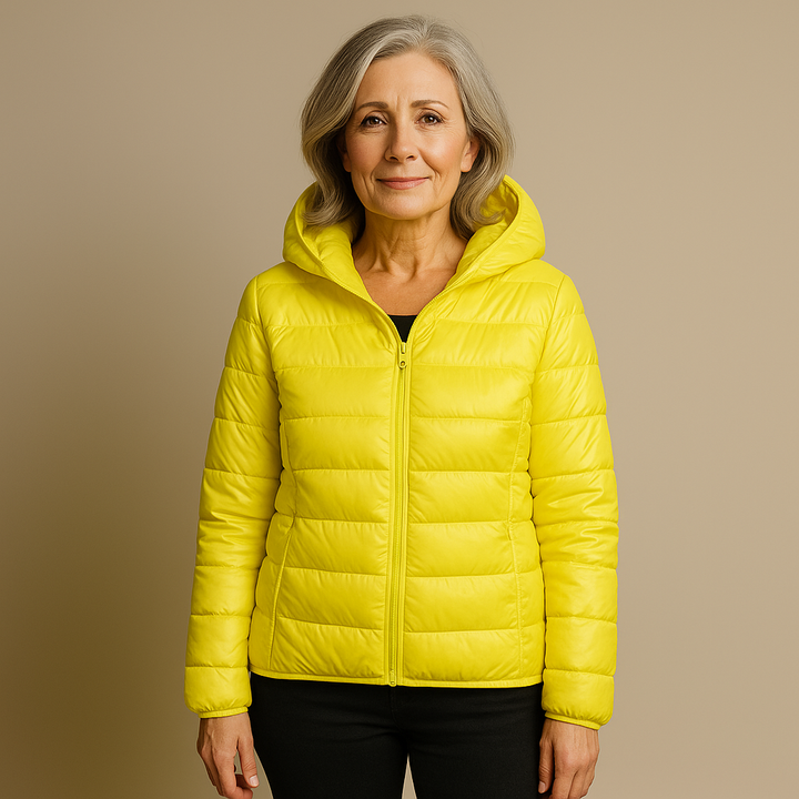 Sophia™ | Hooded Puffer Jacket - Yellow