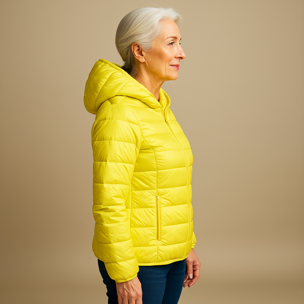 Sophia™ | Hooded Puffer Jacket - Yellow