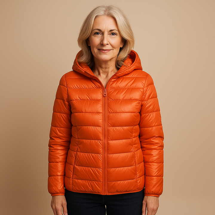 Amelia™ | Hooded Puffer Jacket - Orange