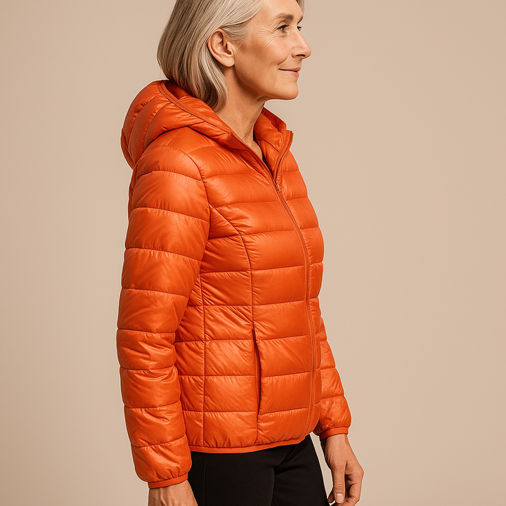 Amelia™ | Hooded Puffer Jacket - Orange