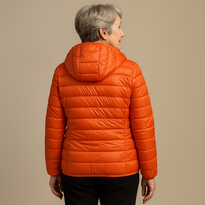 Amelia™ | Hooded Puffer Jacket - Orange