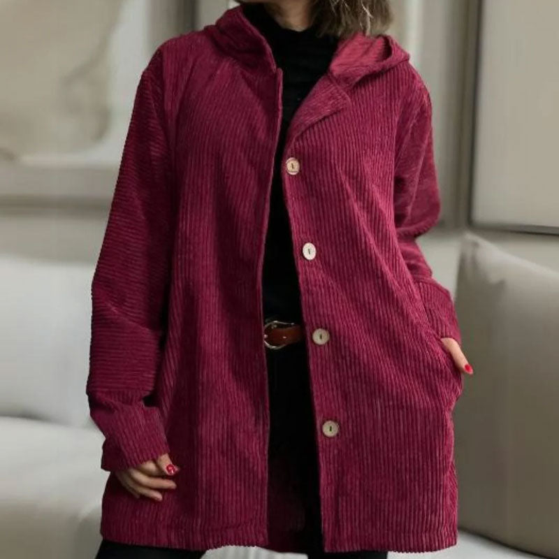 Casual Velvet Hooded Jacket for Autumn