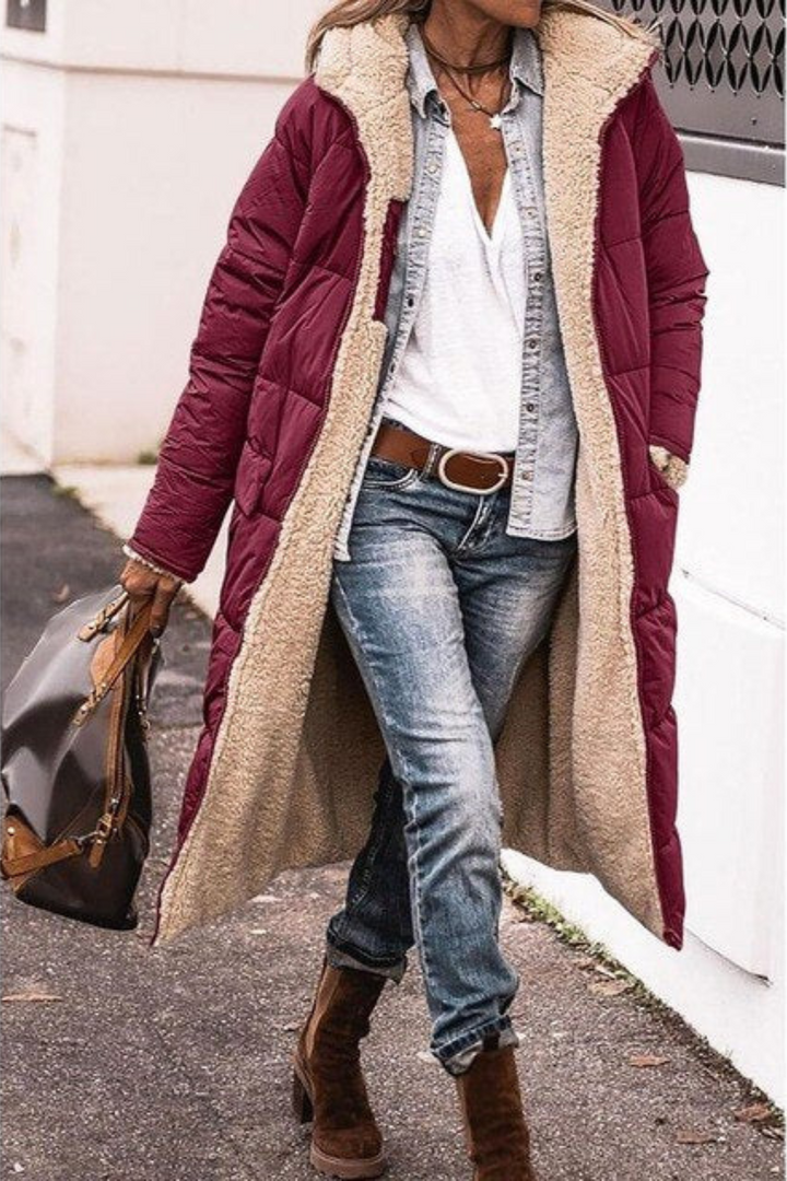 Women’s Elegant Reversible Coat – Chic Warm Outerwear