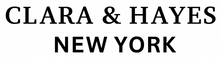 Text 'CLARA & HAYES NEW YORK' on a white background