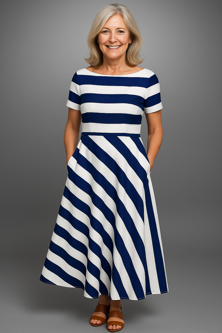 Jenny | Stylish Striped Maxi Dress