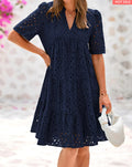 Rica | Chic Lace Ruffle Summer Dress