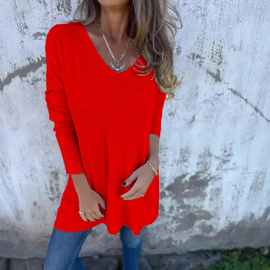 Keona™ | Relaxed V-Neck Knit Tunic