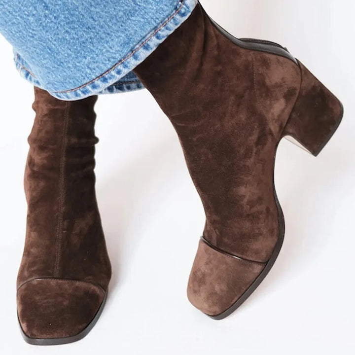 Ria | Square toe heeled boots