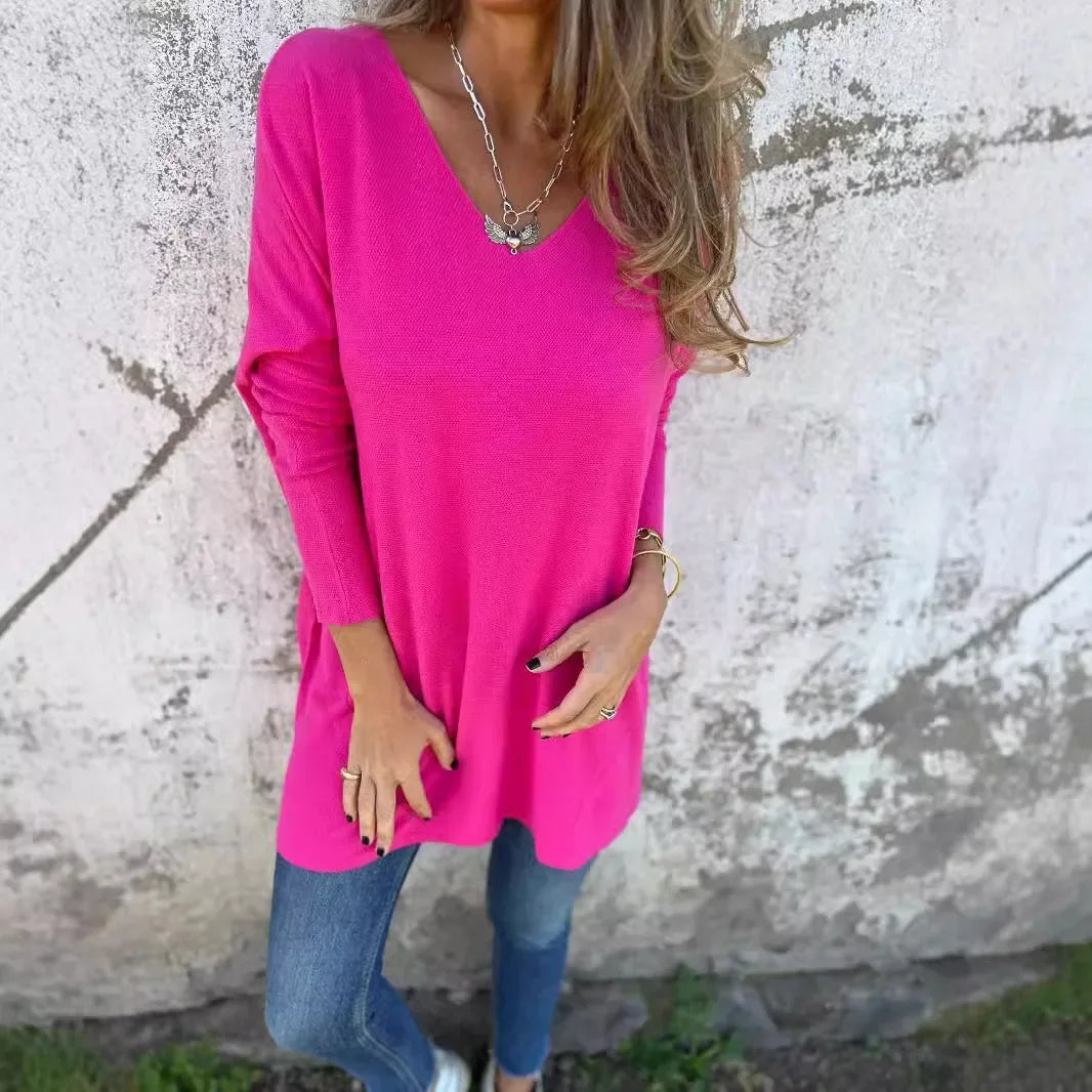 Keona™ | Relaxed V-Neck Knit Tunic