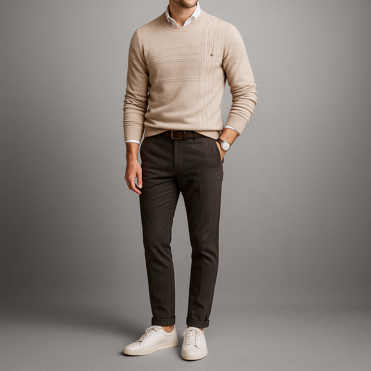 The Whitmore Grid-Knit Sweater