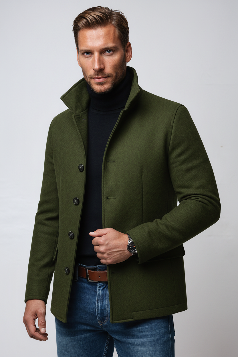 Finn – Wool Winter Jacket With  High Collar