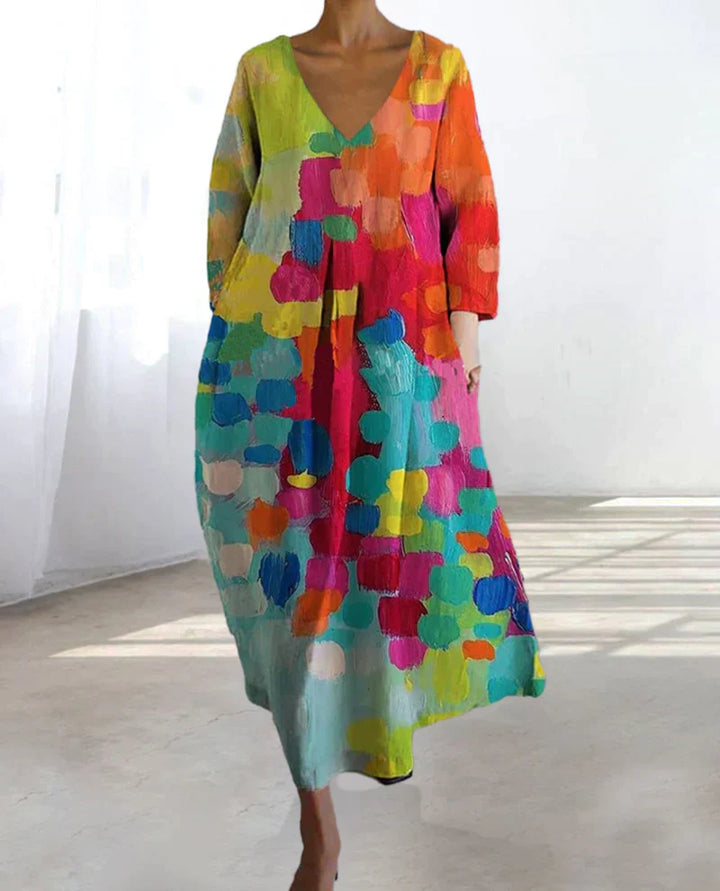 Sandra | Colourful Printed Dress for Women