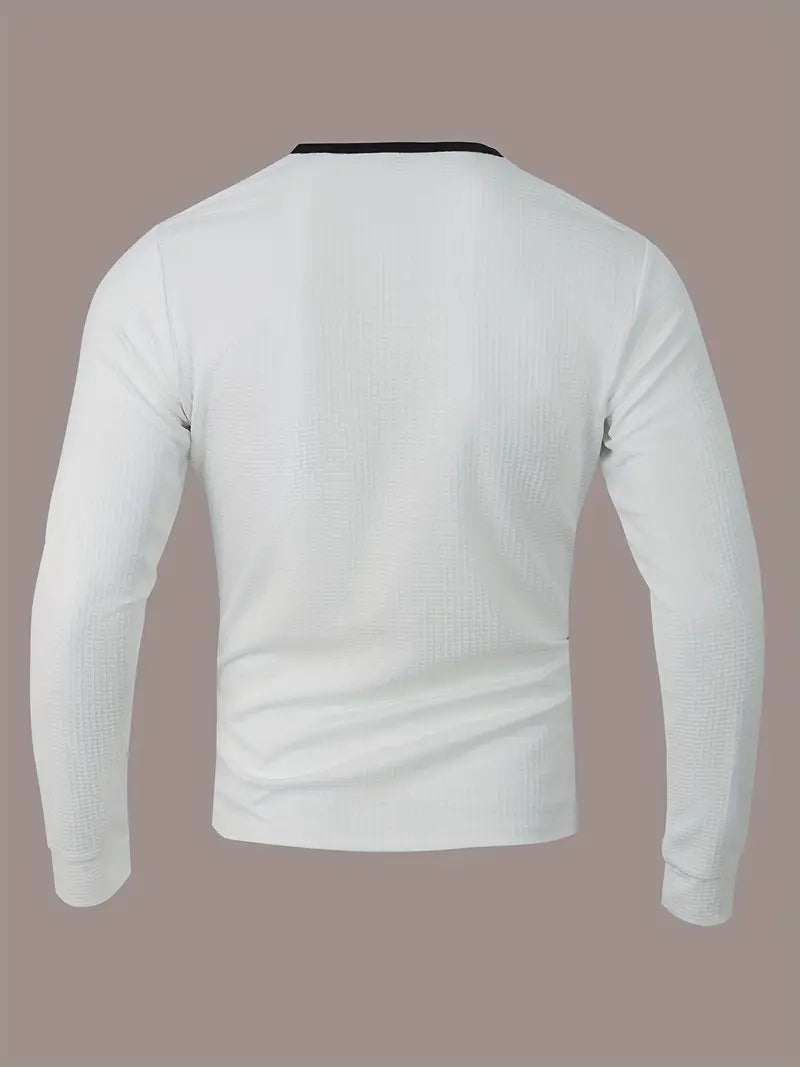 Kyran - Waffle Long Sleeve Henley Shirt