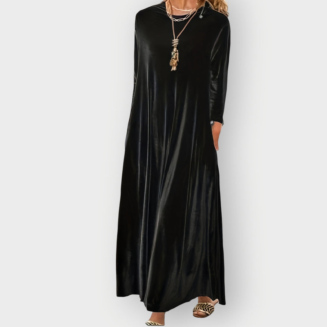 Nessa - Luxe Velvet Flow Maxi Dress